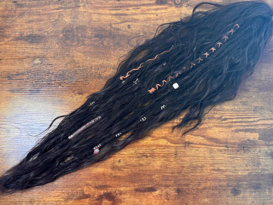 Clip in Dreadlock Ponytail - Dark Brown