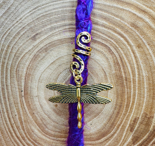 Antique Golden Hair Spiral Dragonfly