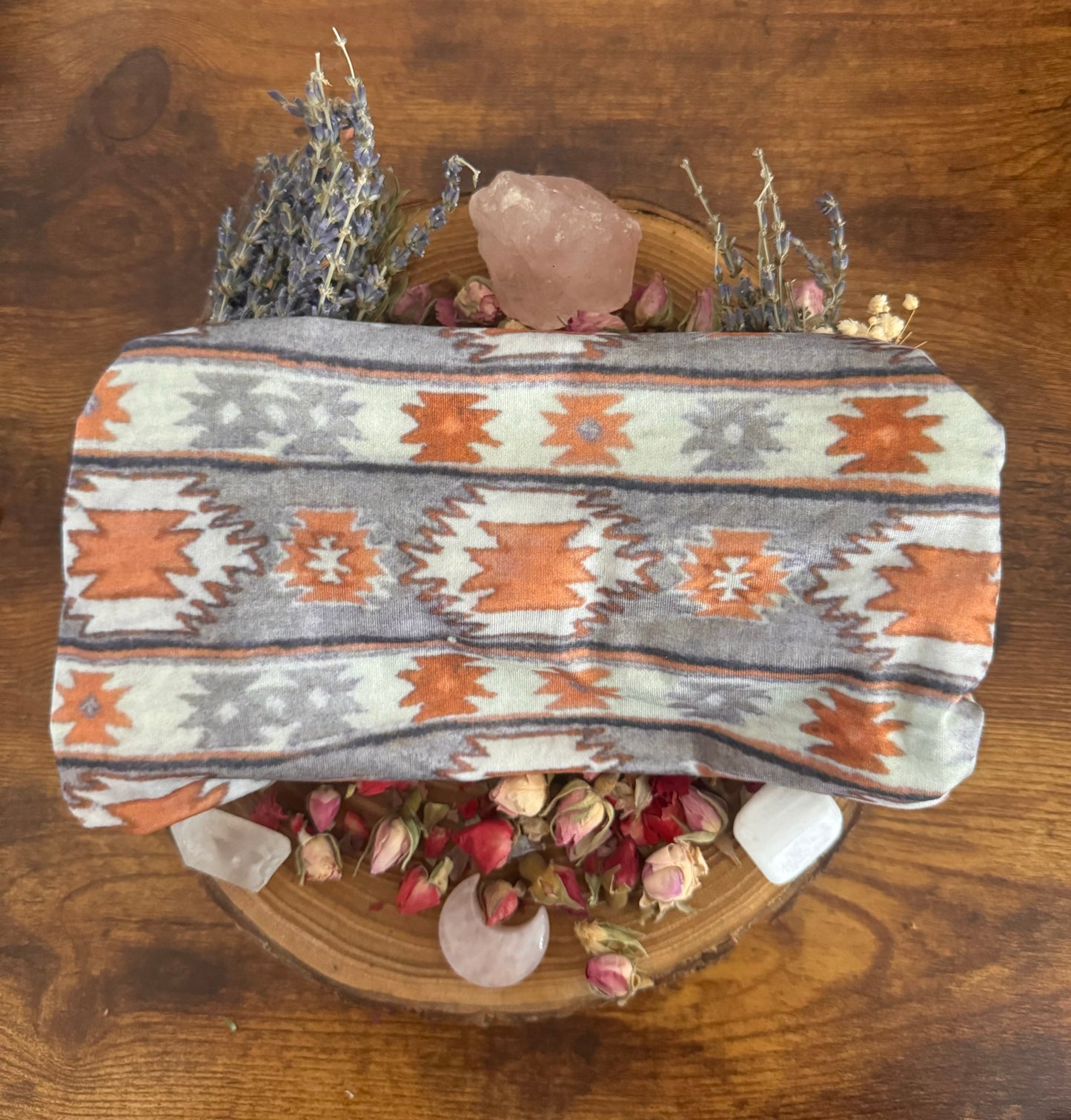 Extra Wide Stretchy Headband – Aztec Print