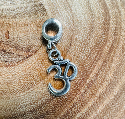 Tibetan Style Alloy Large Hole Dangle Charms OM