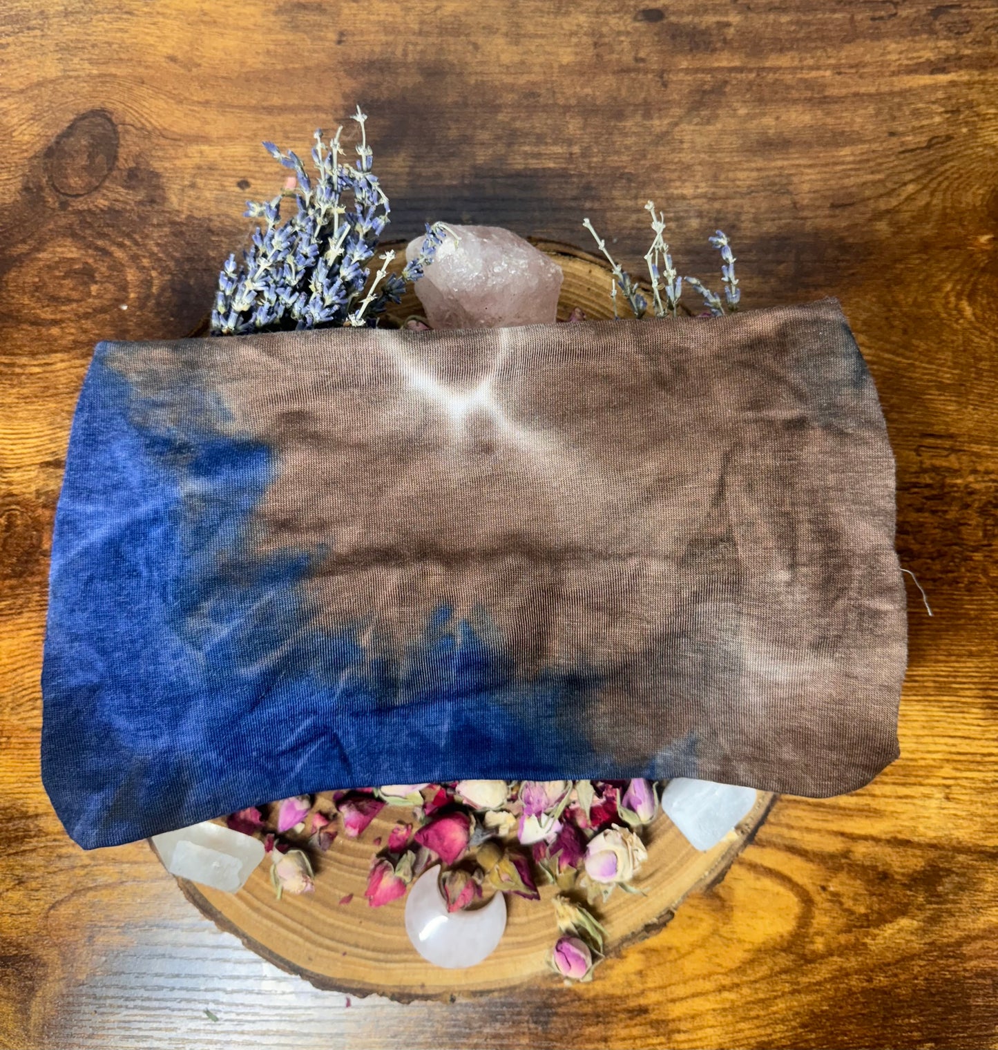 Blue & Brown Tie-Dye Extra Stretchy Headband