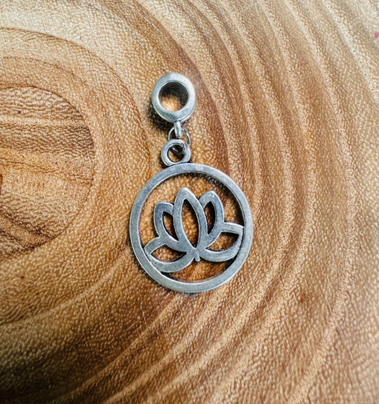 Tibetan Style Alloy Large Hole Dangle Charms Lotus