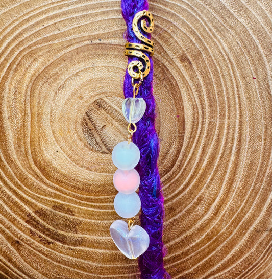 Heart Acrylic Beaded Dreadlocks Bead