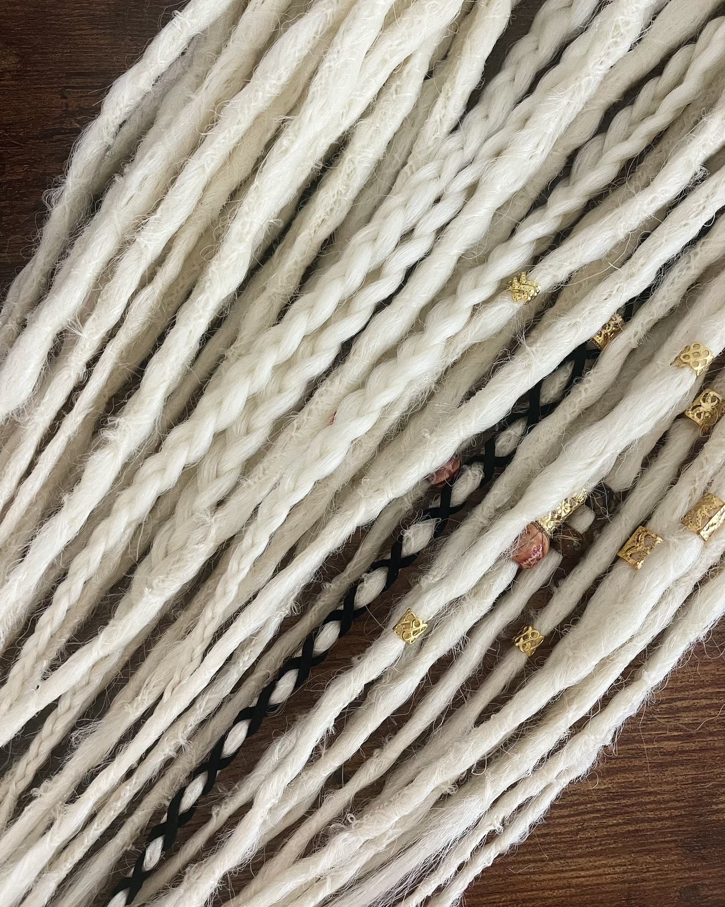 Bridget - Light Blonde Dreadlock Extensions Synthetic Double Ended Dreadlocks Synthetic Dread Set Light Blonde - Ombré