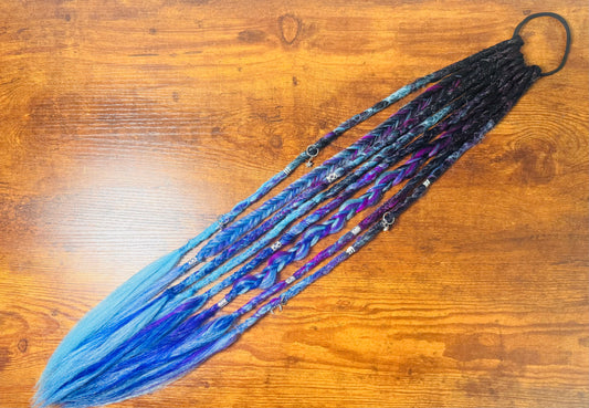 Galaxy Dread Ponytail Custom Set Dreadlocks Synthetic Dread Set