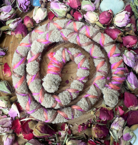 Orange & Pink  Bendable Spiral Hair Tie