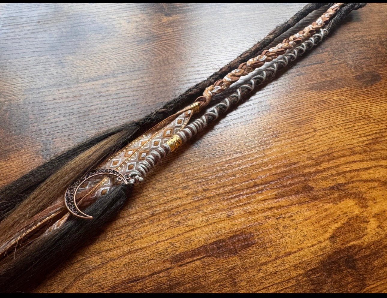 Silt Clip-In Dreadlocks (2 Locs + Wrap) | Handmade Synthetic Dreads | Easy Install | 20 inch | Boho Festival hair (Copy)