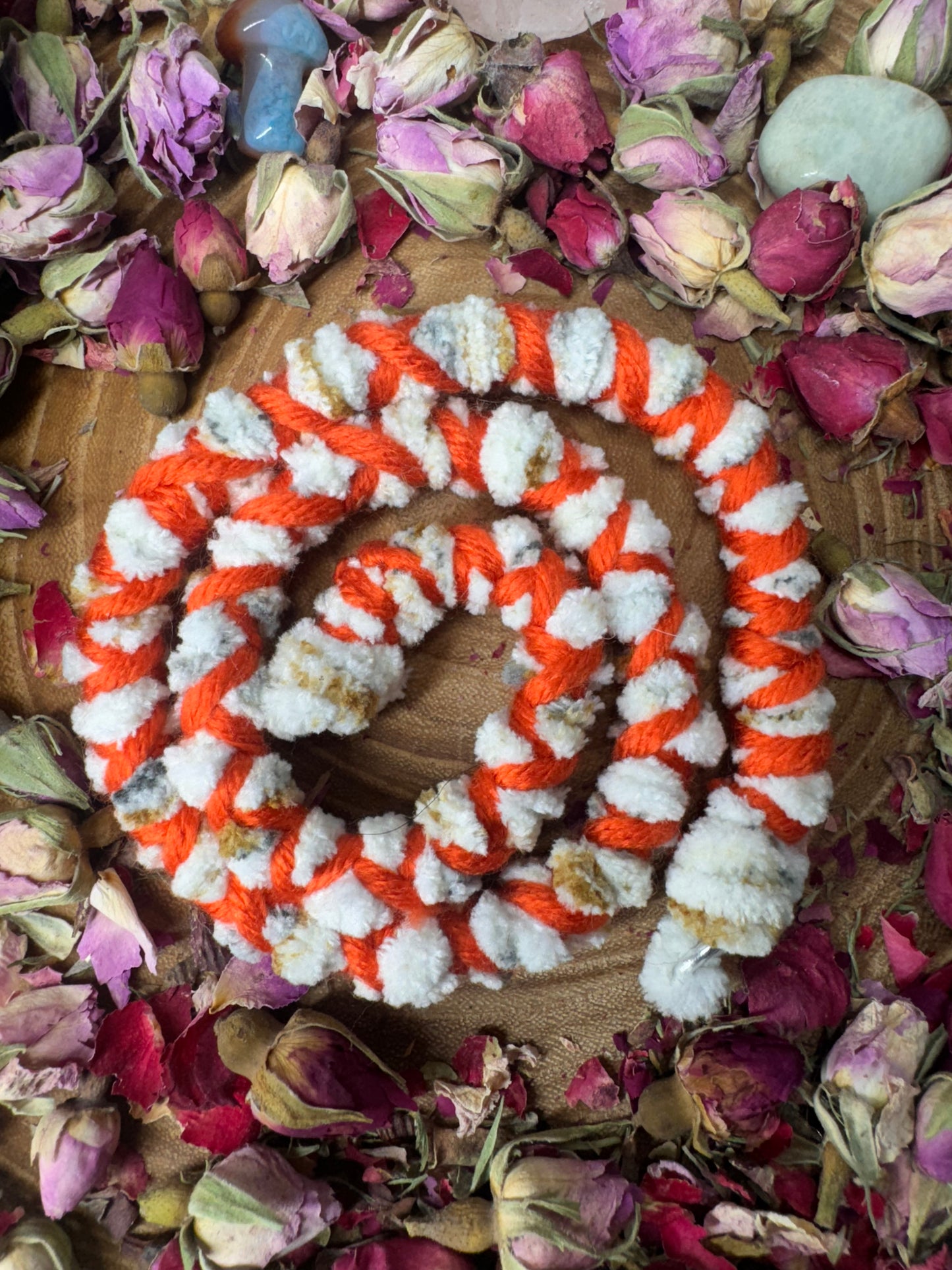 Orange Mix Bendable Spiral Hair Tie