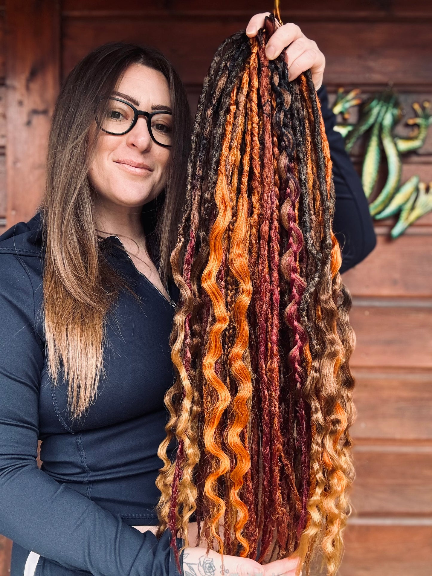 A Custom Wavy Mix Custom Set of Dreadlock Extensions - Create Your Own Custom Set Synthetic Double Ended Dreadlocks Synthetic Dread Set Dreadlocks