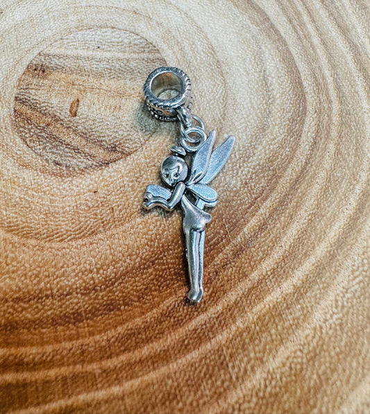 Tibetan Style Alloy Large Hole Dangle Charms Fairy