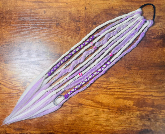 Lavender Dread Ponytail Custom Set Dreadlocks Synthetic Dread Set