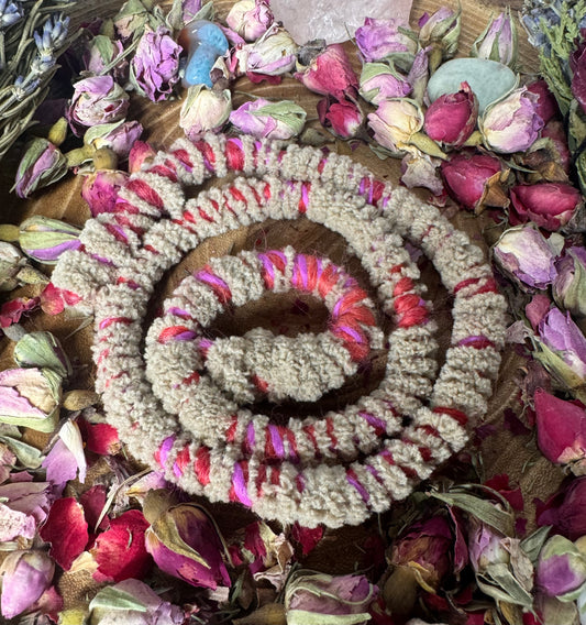 Beige Pink Bendable Spiral Hair Tie