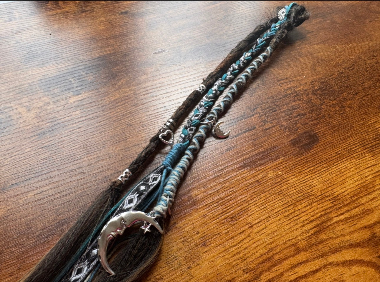 Fenn Clip-In Dreadlocks (2 Locs + Wrap) | Handmade Synthetic Dreads | Easy Install | 20 inch | Boho Festival hair (Copy 3)