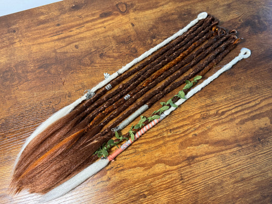 Pecan Single Ended Dreadlocks