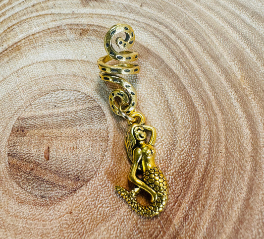 Antique Golden Hair Spiral Mermaid