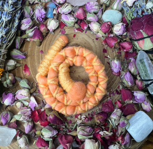 Peach Bendable Spiral Hair Tie