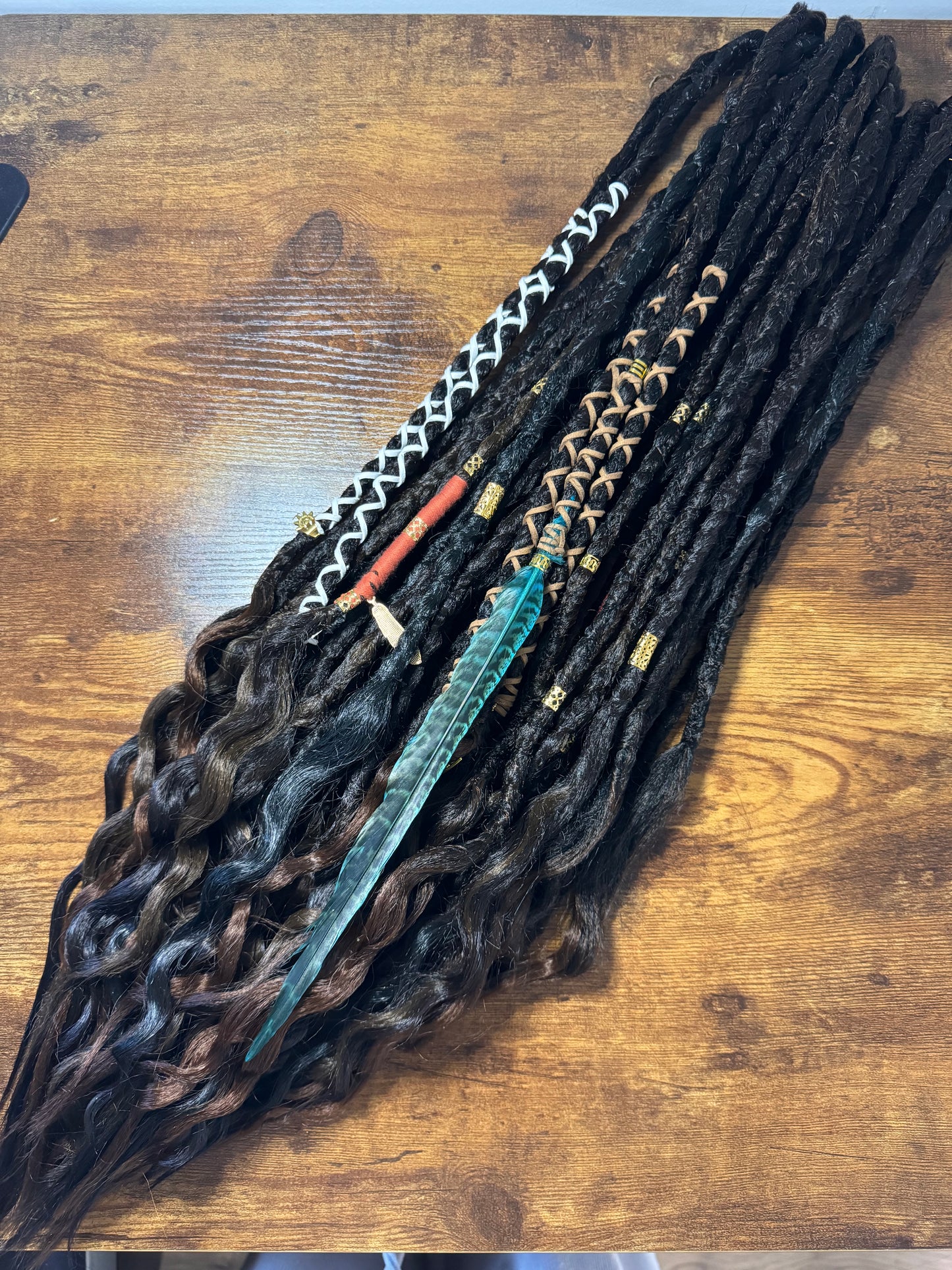 A Custom Wavy Mix Custom Set of Dreadlock Extensions - Create Your Own Custom Set Synthetic Double Ended Dreadlocks Synthetic Dread Set Dreadlocks