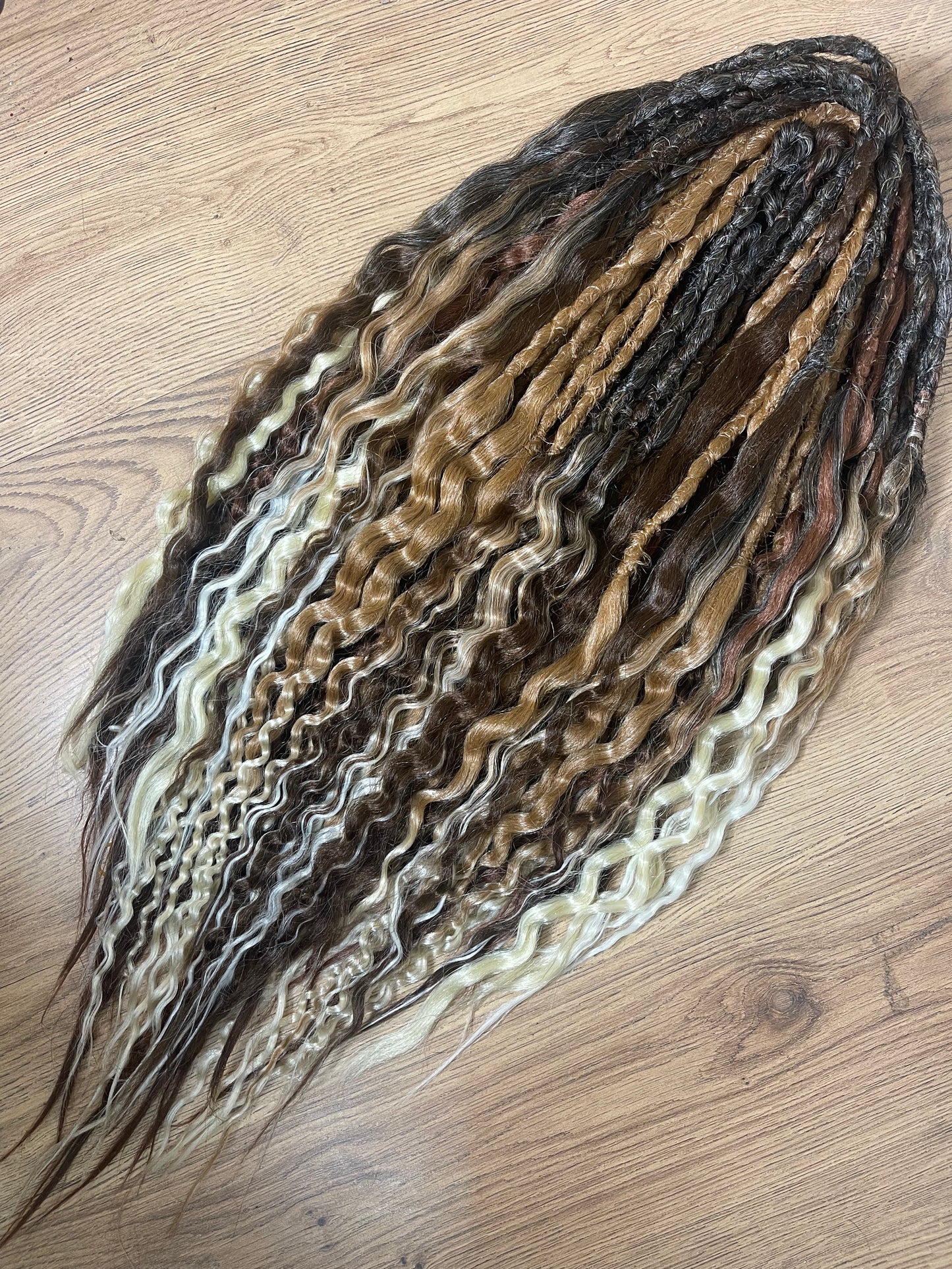 A Custom Wavy Mix Custom Set of Dreadlock Extensions - Create Your Own Custom Set Synthetic Double Ended Dreadlocks Synthetic Dread Set Dreadlocks