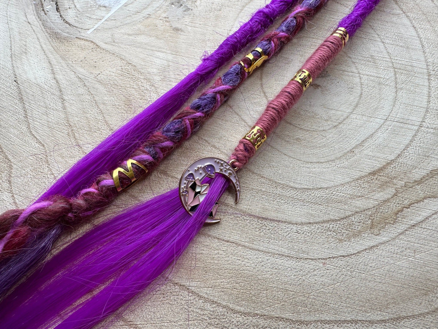 Tansy Clip-In Dreadlocks  | Handmade Synthetic Dreads | Easy Install | 14 inch | Boho Festival hair