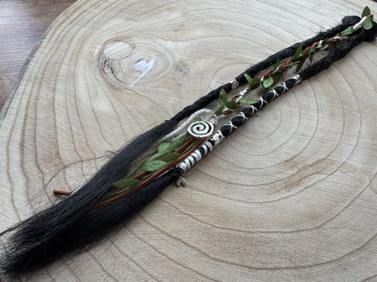 Wrenn Clip-In Dreadlocks (2 Locs + Wrap) | Handmade Synthetic Dreads | Easy Install | 18 inch | Boho Festival hair
