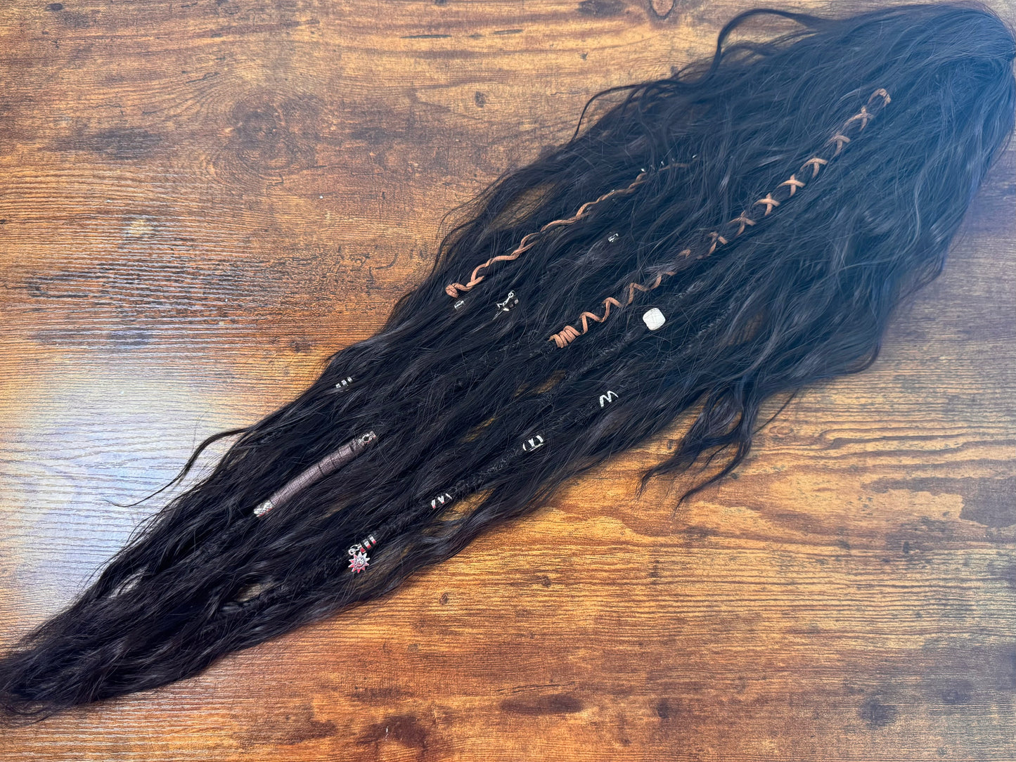 Clip in Dreadlock Ponytail - Dark Brown
