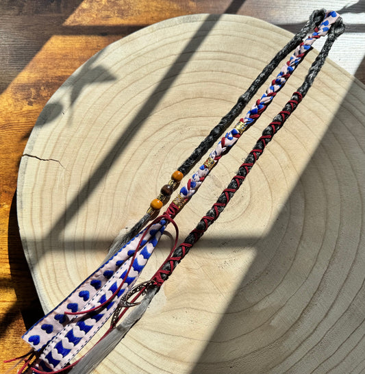 Eden Bloom Clip-In Dreadlocks (2 Locs + Wrap) | Handmade Synthetic Dreads | Easy Install | 22 inch | Boho Festival hair