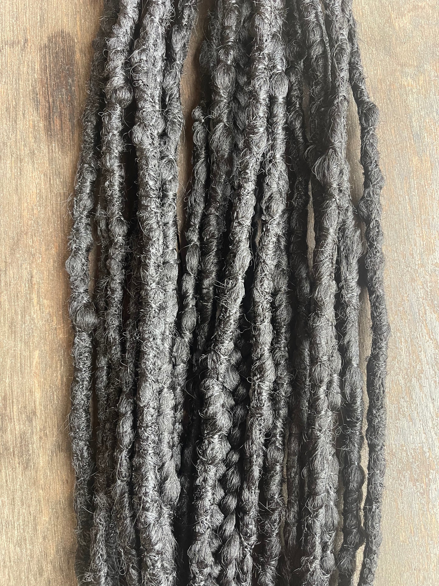 Onyx - Black Dreadlock Extensions Synthetic Double Ended Dreadlocks Synthetic Dread Set  Black