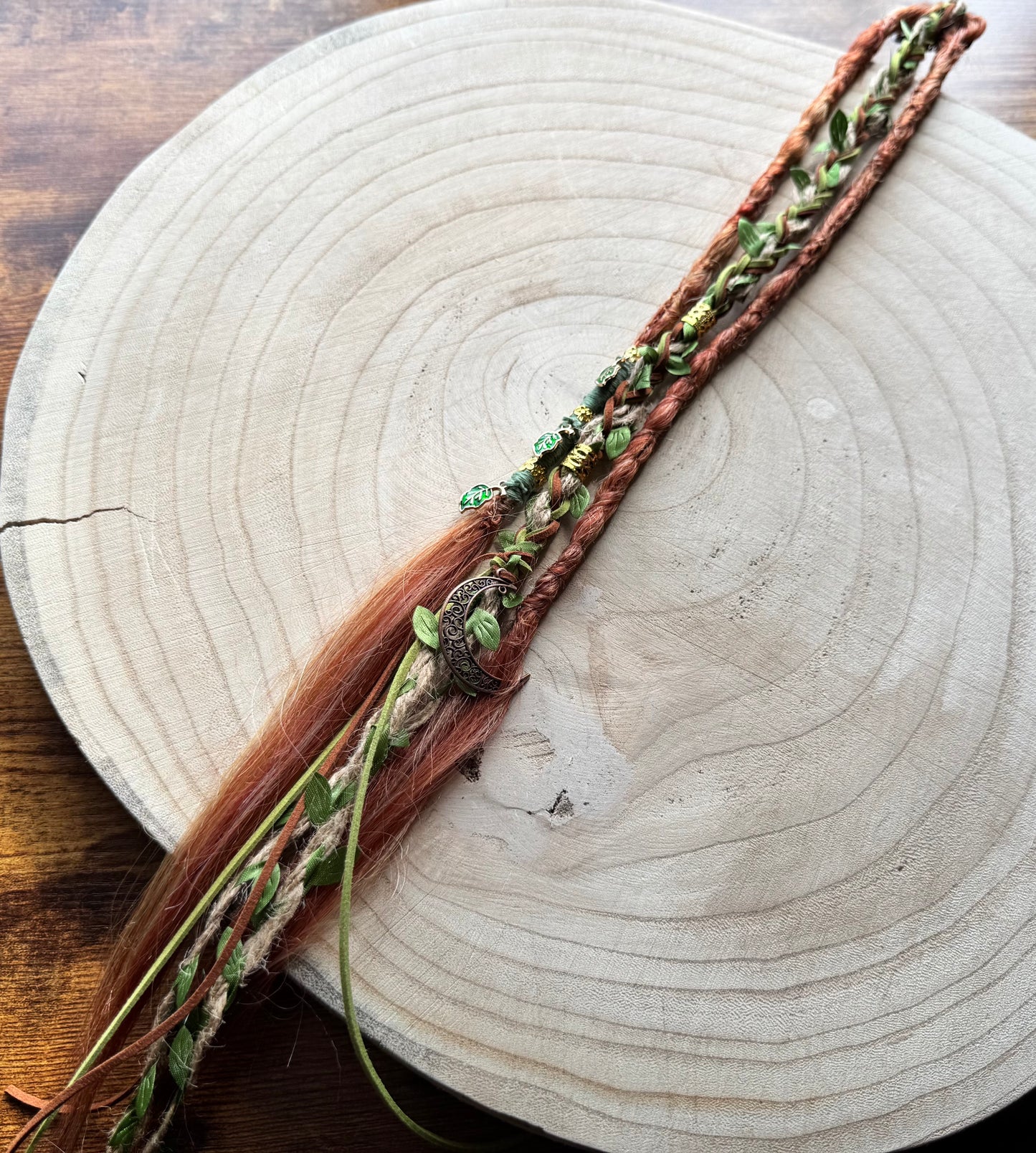 Sweet Pea Clip-In Dreadlocks (2 Locs + Wrap) | Handmade Synthetic Dreads | Easy Install | 22 inch | Boho Festival hair