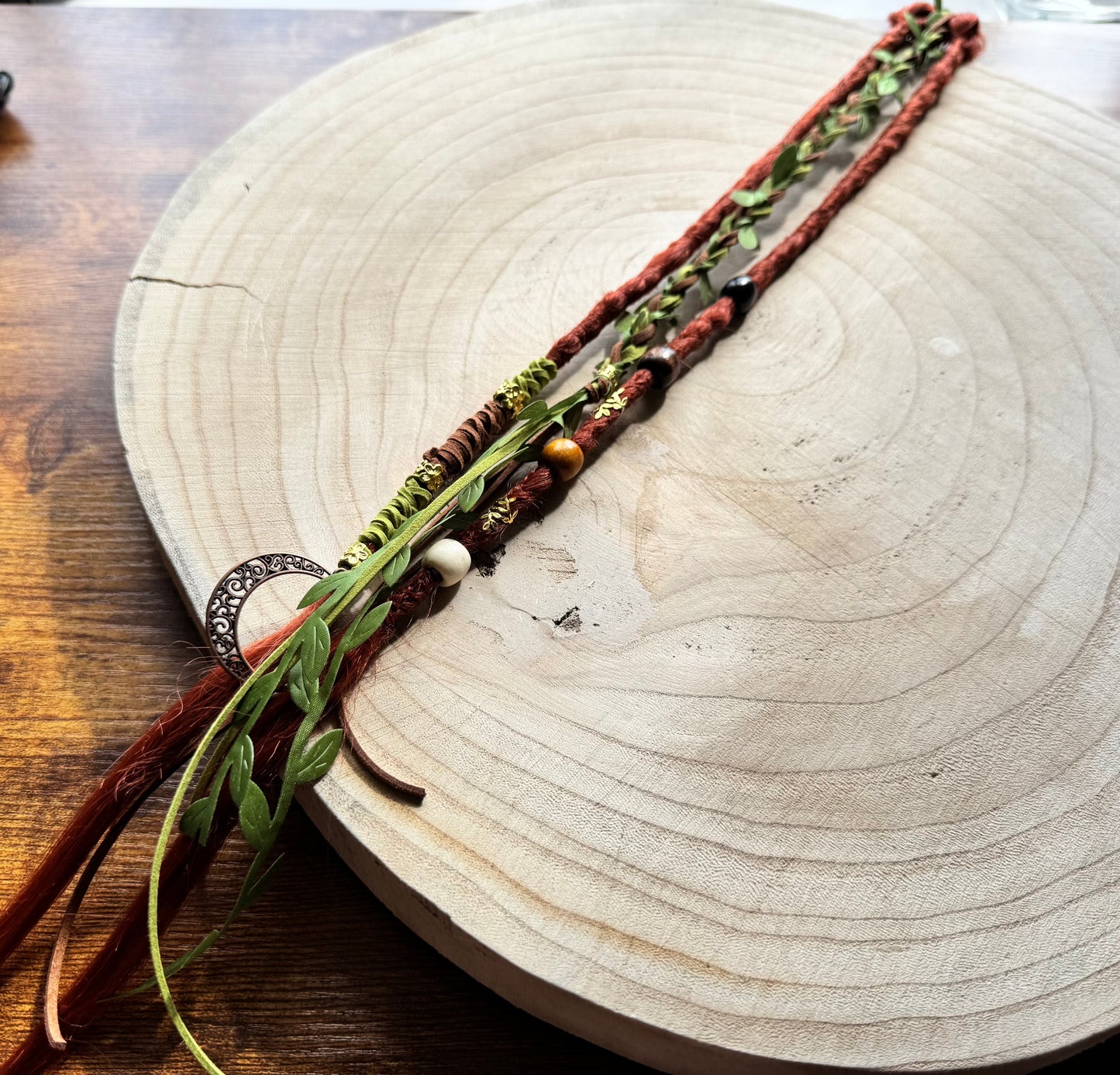 Wildflower Whisper Clip-In Dreadlocks (2 Locs + Wrap) | Handmade Synthetic Dreads | Easy Install | 22 inch | Boho Festival hair
