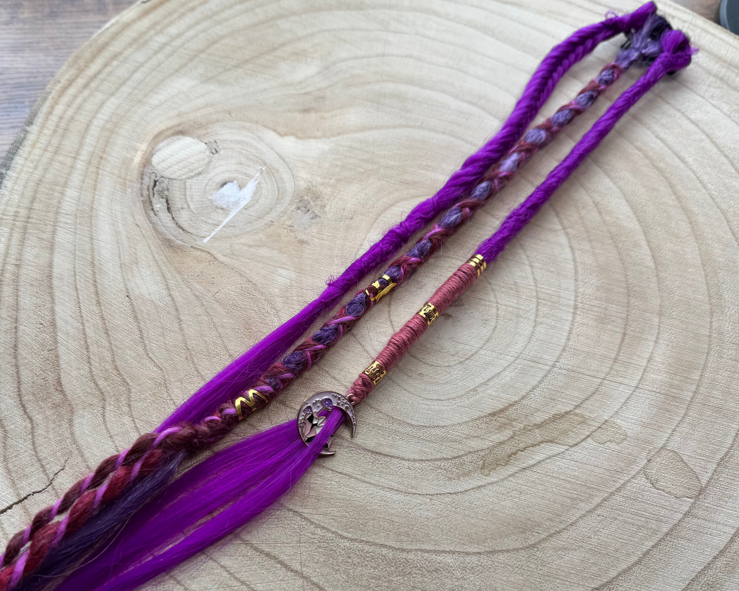 Tansy Clip-In Dreadlocks  | Handmade Synthetic Dreads | Easy Install | 14 inch | Boho Festival hair