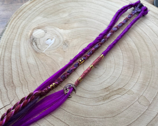 Tansy Clip-In Dreadlocks  | Handmade Synthetic Dreads | Easy Install | 14 inch | Boho Festival hair