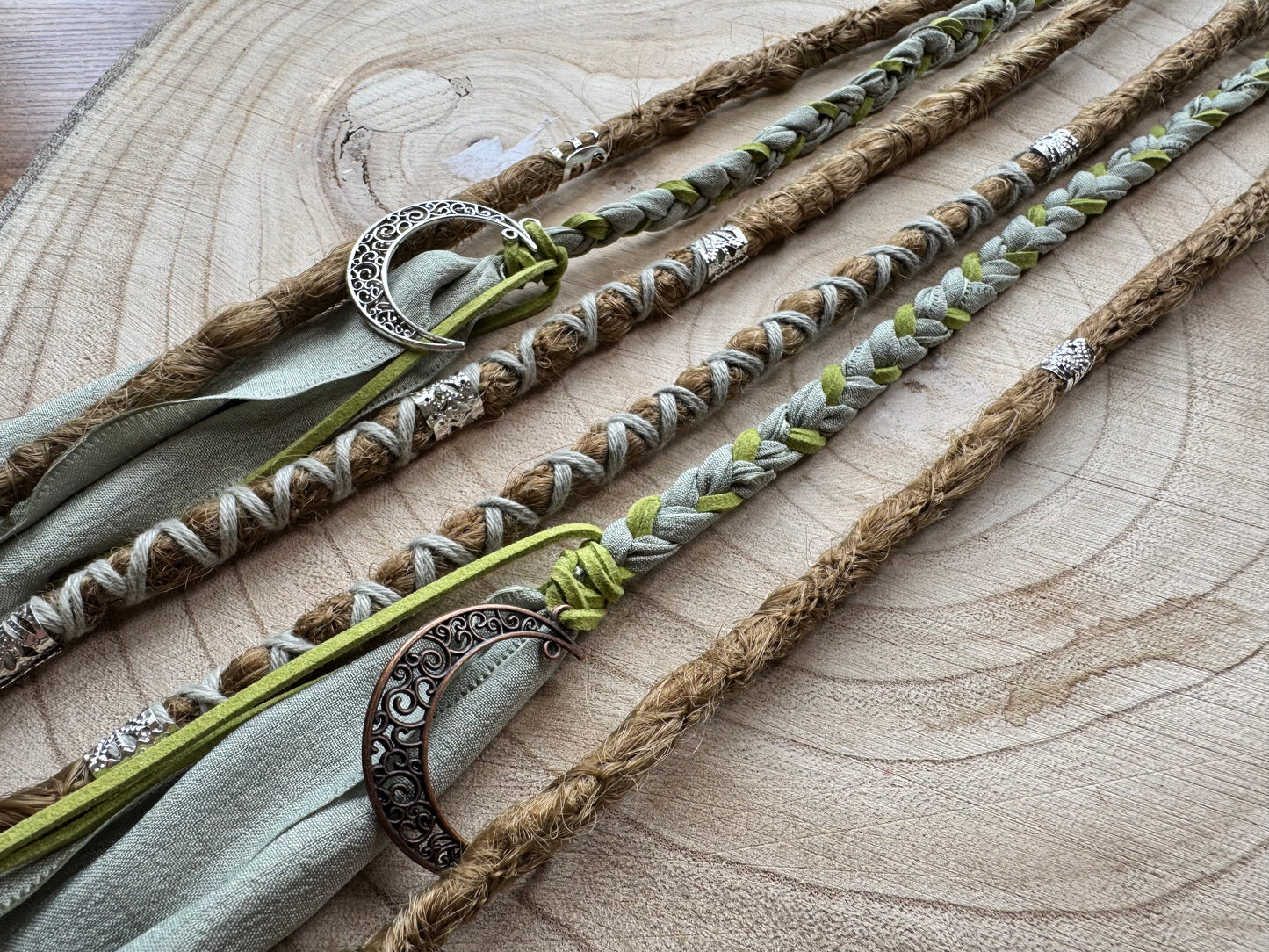 Pippa Clip-In Dreadlocks Set of 2| Handmade Synthetic Dreads | Easy Install | 20 inch | Boho Festival hair