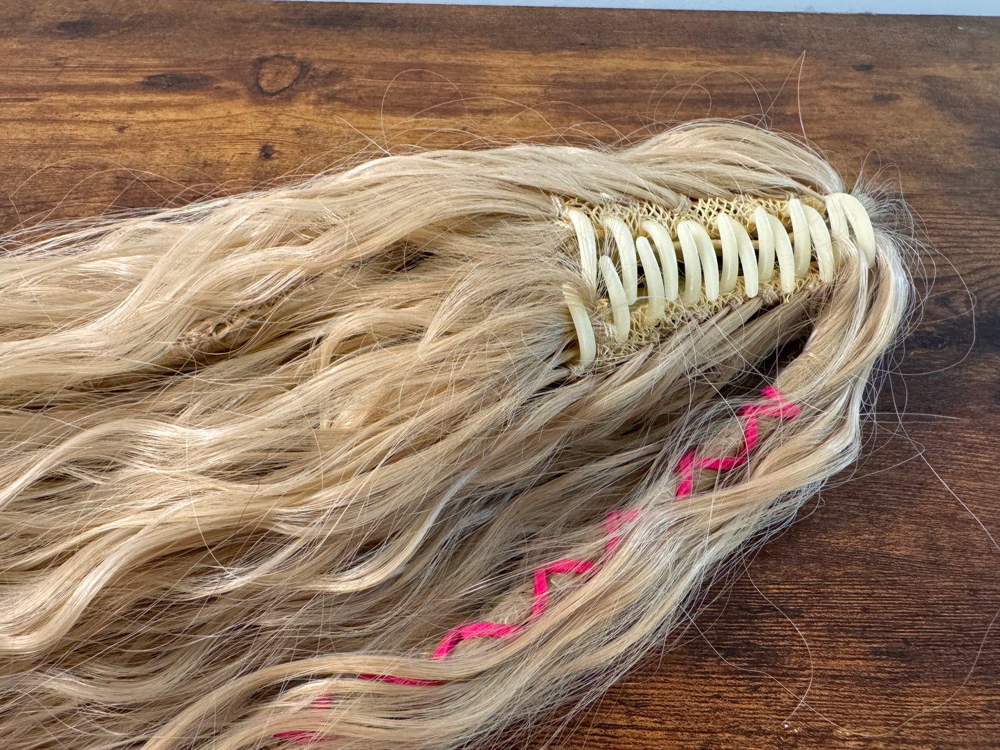 Clip in Dreadlock Ponytail -light Ivory Blonde