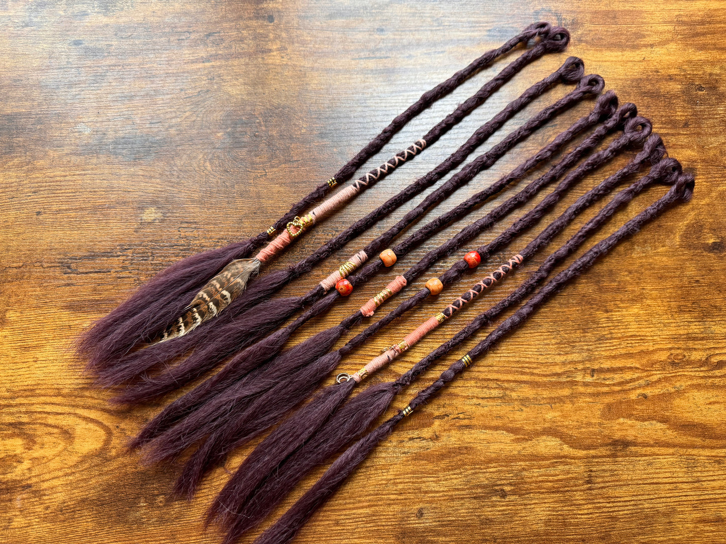 Claret Single Ended Dreadlocks