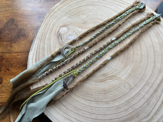 Pippa Clip-In Dreadlocks Set of 2| Handmade Synthetic Dreads | Easy Install | 20 inch | Boho Festival hair