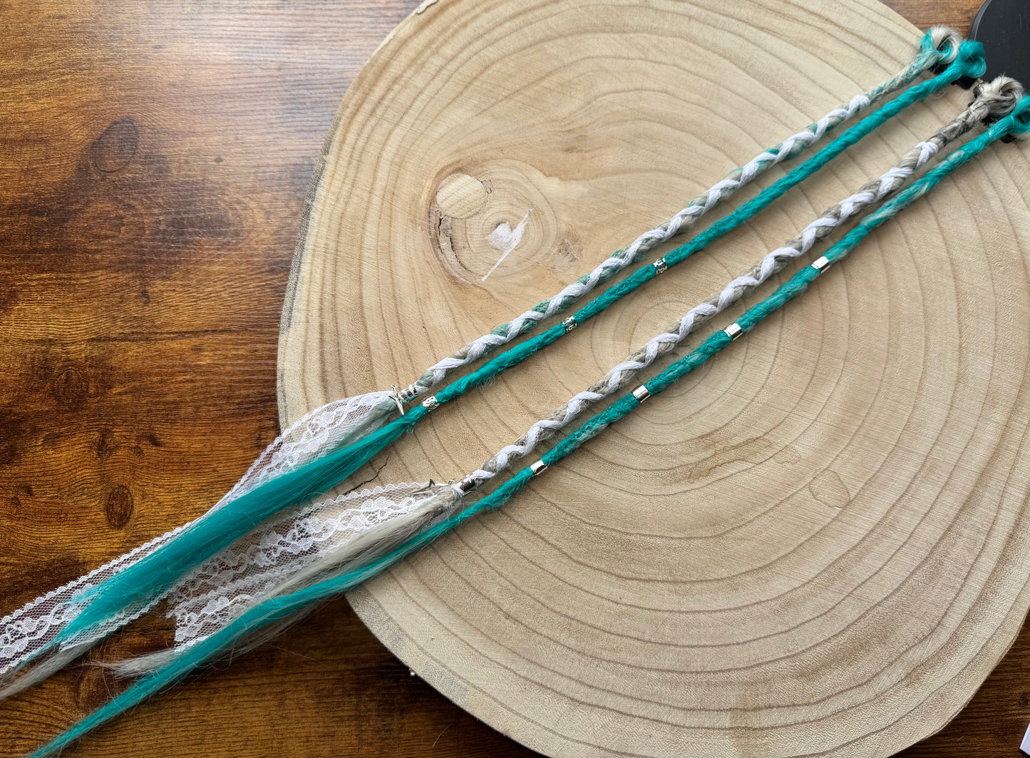 Prim Clip-In Dreadlocks Set of 2 | Handmade Synthetic Dreads | Easy Install | 20 inch | Boho Festival hair