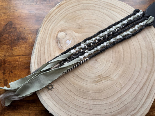 Hattie Clip-In Dreadlocks Set of 2 | Handmade Synthetic Dreads | Easy Install | 20 inch | Boho Festival hair