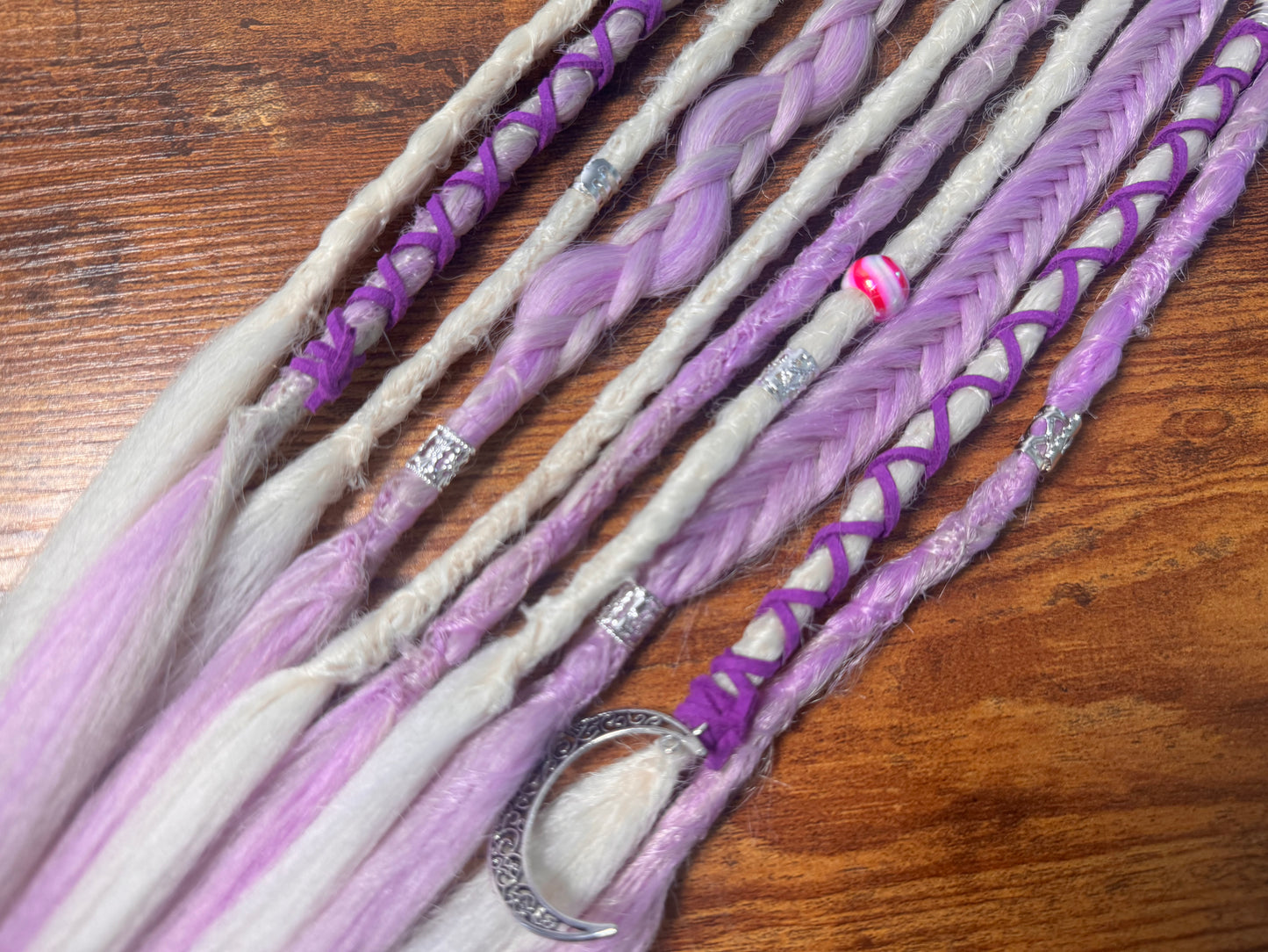 Lavender Dread Ponytail Custom Set Dreadlocks Synthetic Dread Set