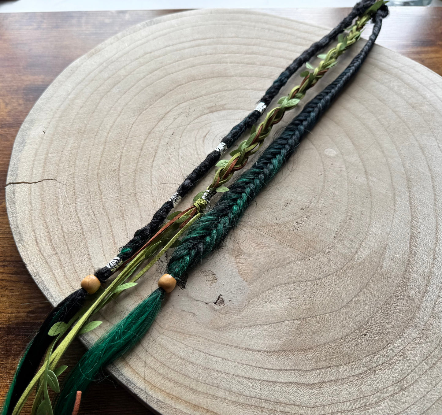 Garden Muse Clip-In Dreadlocks (2 Locs + Wrap) | Handmade Synthetic Dreads | Easy Install | 24 inch | Boho Festival hair