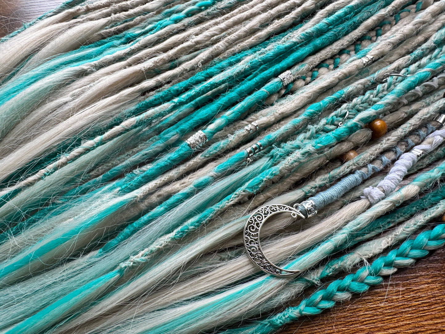 Salt - Full Double Ended Dreadlock Extension Set - limited edition - Ready to Ship