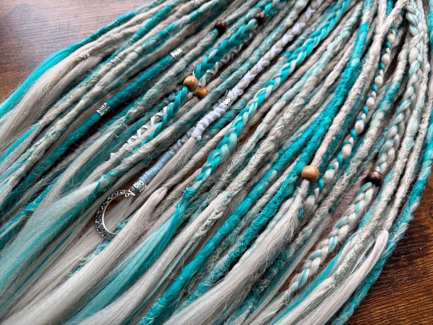 Salt - Full Double Ended Dreadlock Extension Set - limited edition - Ready to Ship