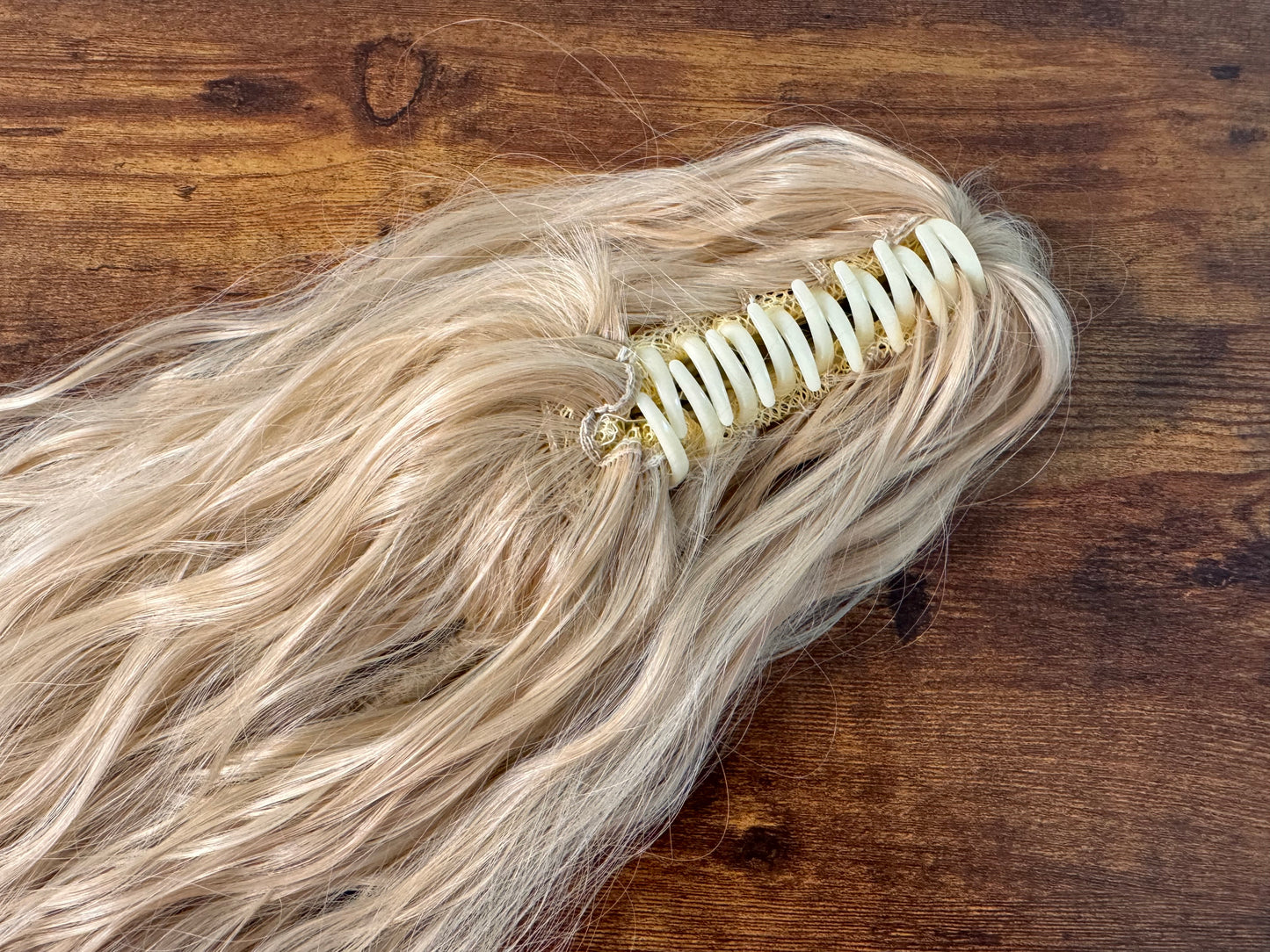 Clip in Dreadlock Ponytail -light Ivory Blonde