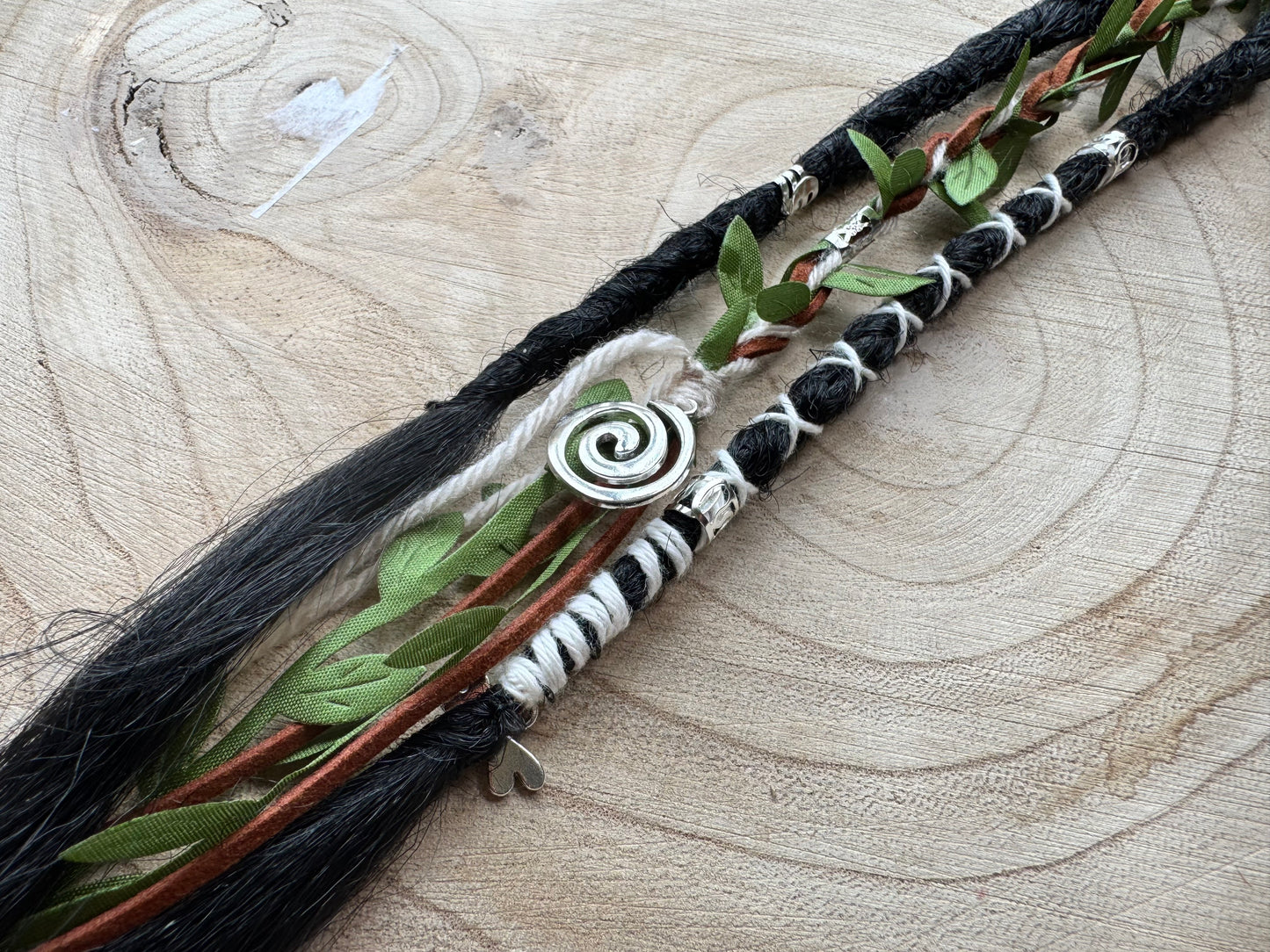 Wrenn Clip-In Dreadlocks (2 Locs + Wrap) | Handmade Synthetic Dreads | Easy Install | 18 inch | Boho Festival hair