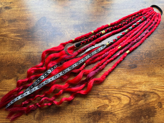 Flame Dread Ponytail Custom Set Dreadlocks Synthetic Dread Set
