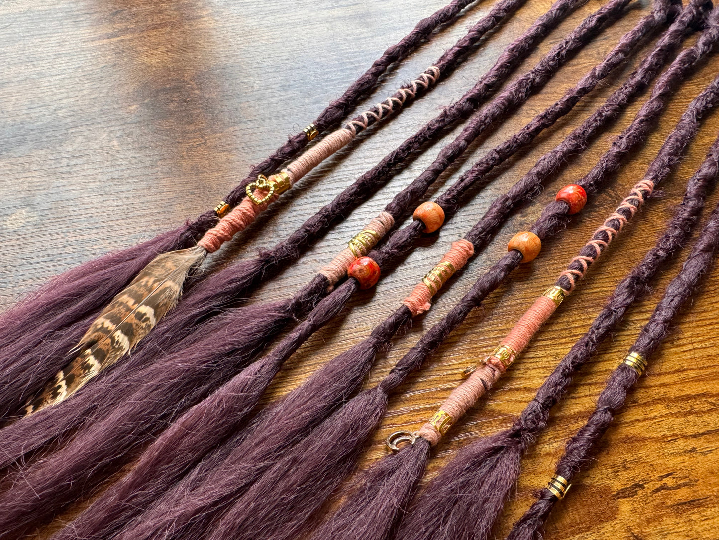 Claret Single Ended Dreadlocks