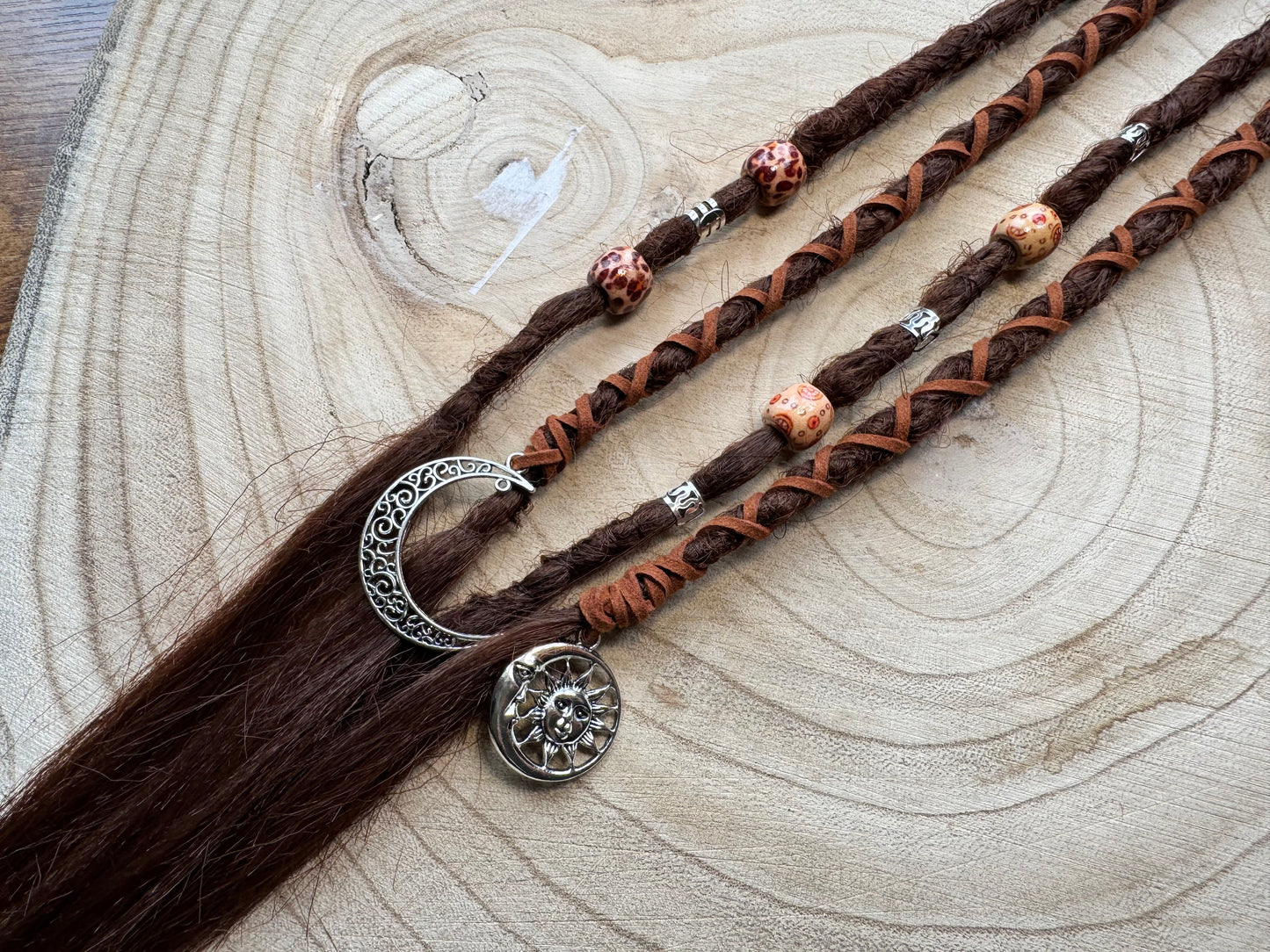 Bramble Clip-In Dreadlocks Set of 2 | Handmade Synthetic Dreads | Easy Install | 18 inch | Boho Festival hair