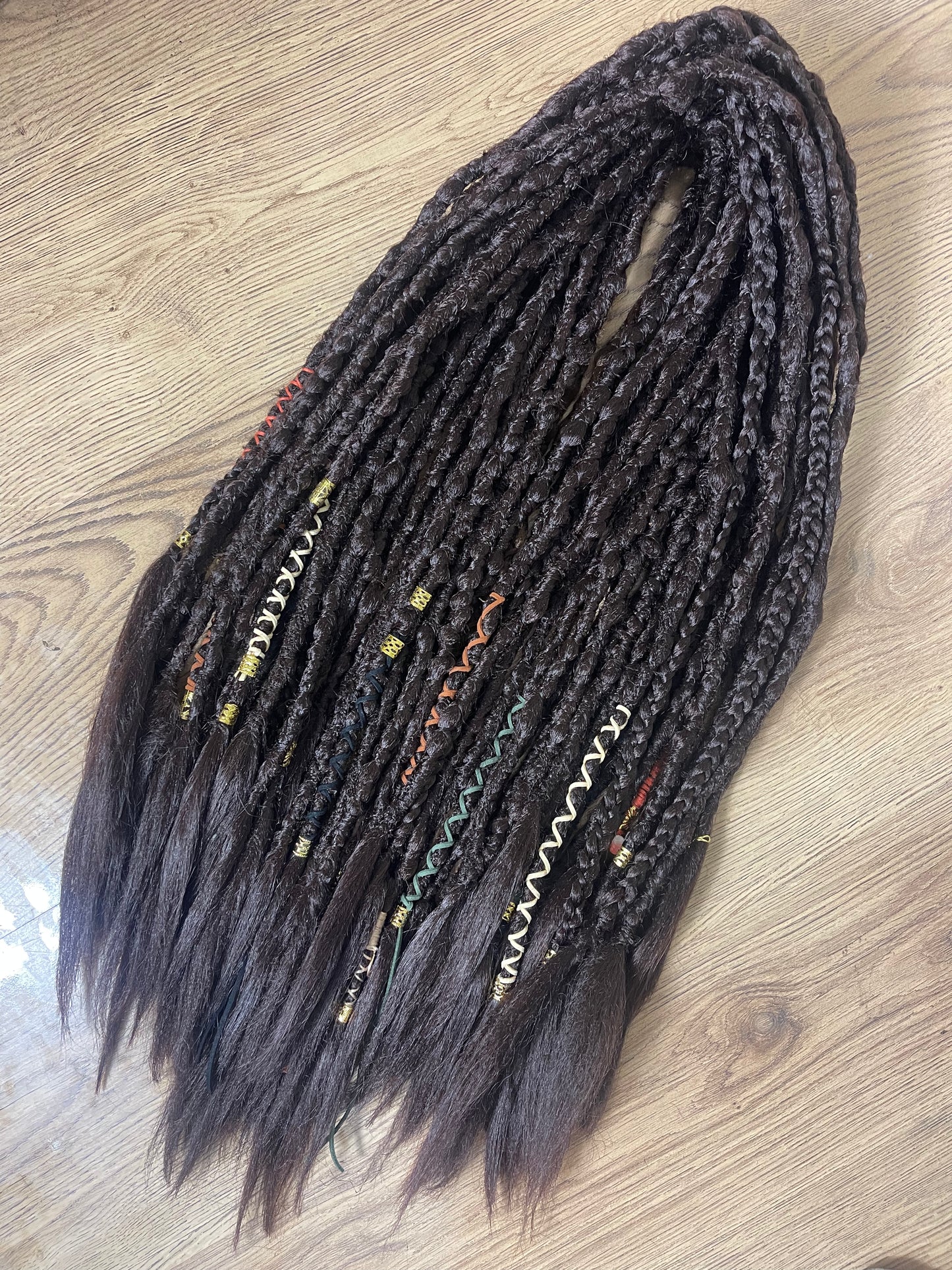 Aphrodite Dark Brown Dreadlock Extensions Synthetic Double Ended Dreadlocks Synthetic Dread Set - - Dark Brown -