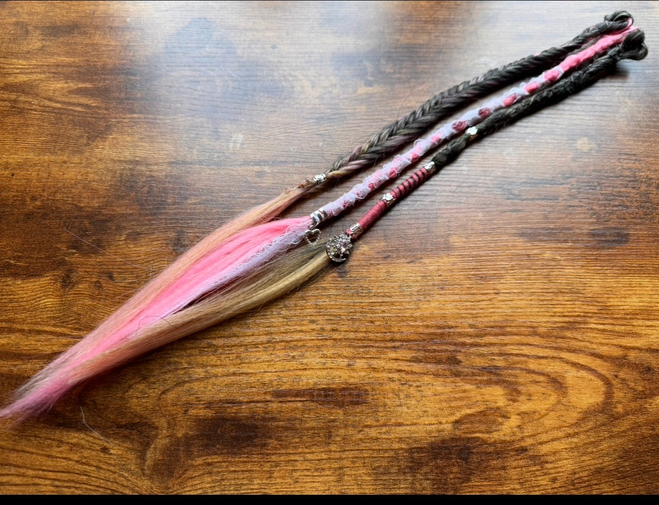Tarn Clip-In Dreadlocks (2 Locs + Wrap) | Handmade Synthetic Dreads | Easy Install | 20 inch | Boho Festival hair (Copy 2)