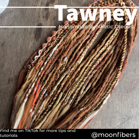 Tawney - Ginger Blonde Dreadlock Extensions Synthetic Double Ended Dreadlocks Synthetic Dread Set  Ginger And Blonde  - Ombré