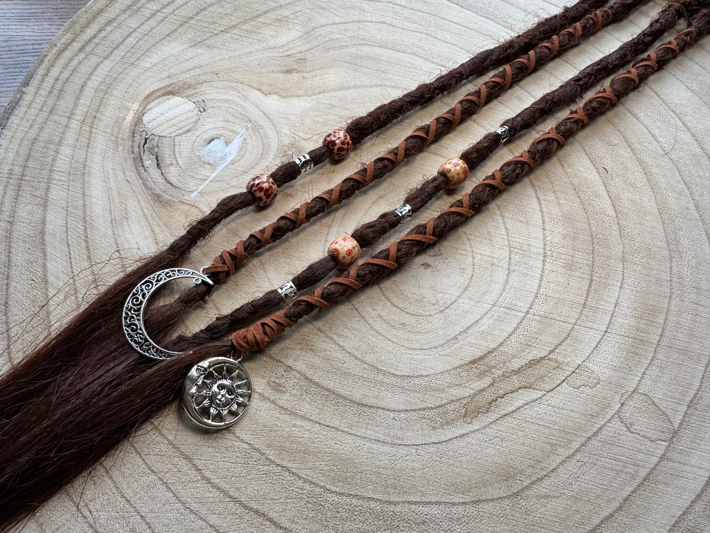 Bramble Clip-In Dreadlocks Set of 2 | Handmade Synthetic Dreads | Easy Install | 18 inch | Boho Festival hair